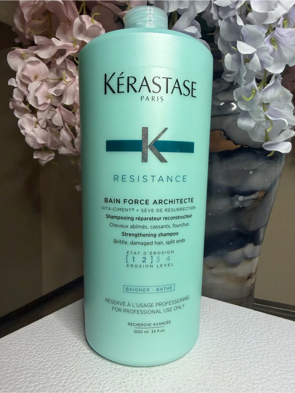 Kérastase Resistance Bain Force Architecte Strengthening Shampoo - NEW 34 Fl oz